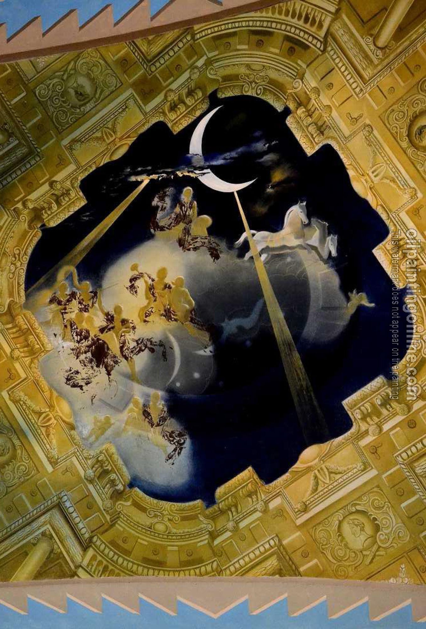 Dali, Salvador - Ceiling of the hall of Gala's castle at Pubol
